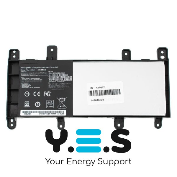 Батарея для ASUS  X756UJ, X756UA, X756UX, X756UB (C21N1515 Версия 1) 7.6V 4840mAh 38Wh