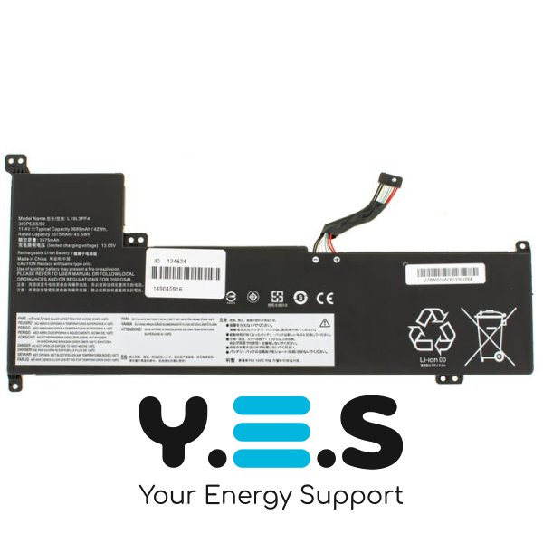 Батарея для LENOVO V17-IIL, IdeaPad 3 17IML05 L19C3PF6  11.25V 3735mAh 42Wh