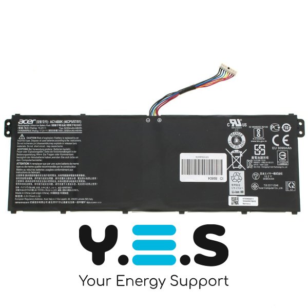 Батарея (оригінал) для ACER Aspire: E5-771, ES1-511, V3-371 AC14B8K 15.2V 3220mAh 48Wh
