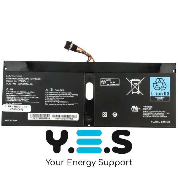 Батарея (оригінал) для Fujitsu LifeBook U904 FPCBP412 14.4V 3150mAh 45Wh