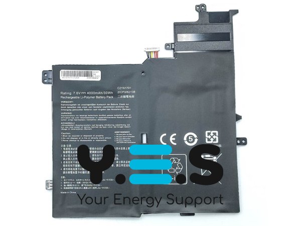 Батарея для ASUS VivoBook S406U S460UA S406UA-BM360T S406UA-BM146T C21N1701 7.6V 4000mAh 30Wh