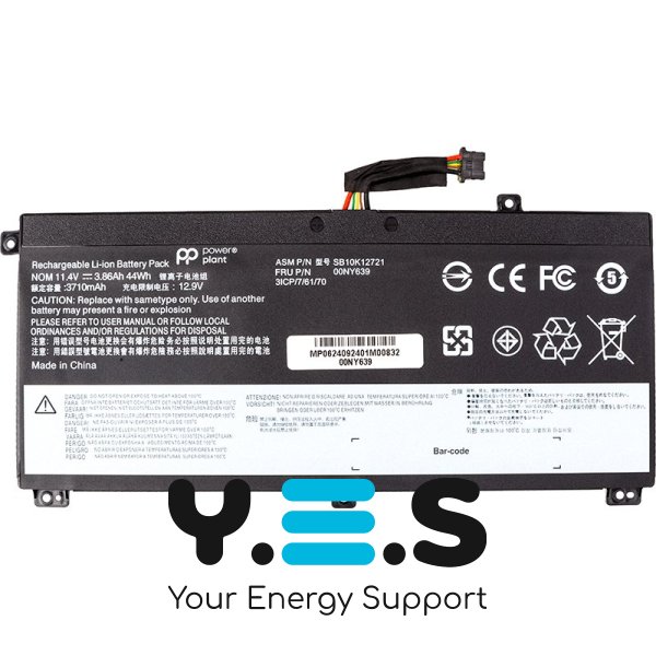 Акумулятор для LENOVO ThinkPad T550 T560 W550 P50s 00NY639 11.1V 3710mAh