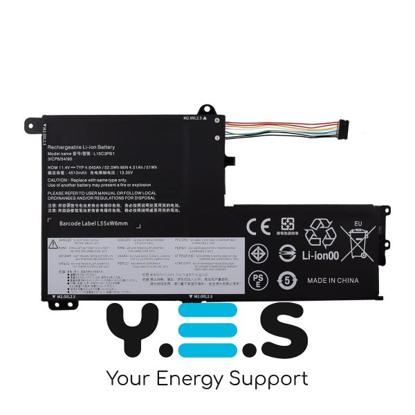 Батарея для Lenovo IdeaPad 330S-14 330S-15 L15C3PB1 11.4V 51Wh 4510mAh