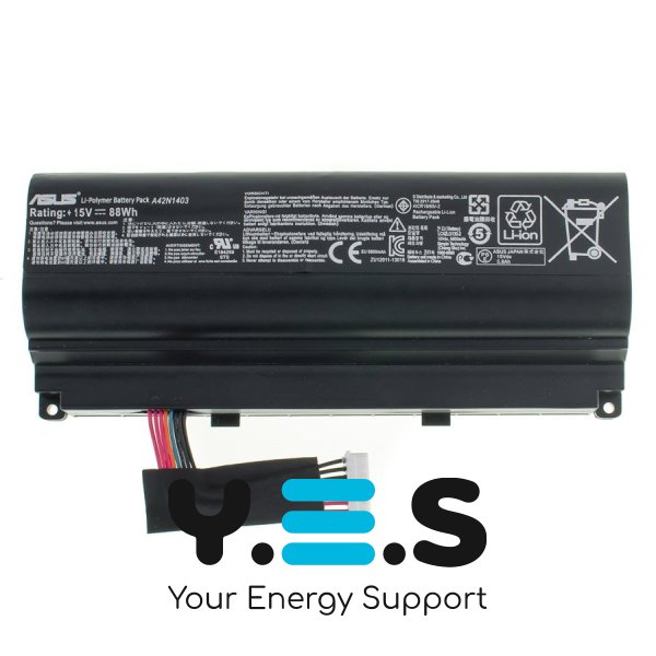 Батарея (оригінал) для ASUS ROGs: G751JM, G751JT, G751JY GFX71 A42N1403 15V 5800mAh 88Wh