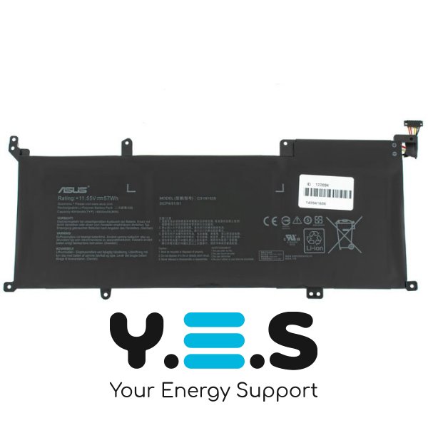 Батарея (оригінал) для ASUS Zenbook UX305UA, UX306UA series C31N1539 11.55V 4940mAh 57Wh