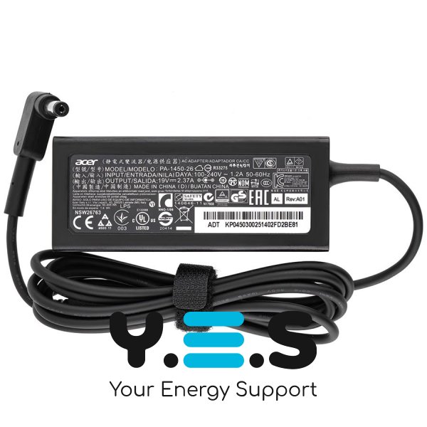 Оригінальний блок живлення для ноутбука Acer 45W 19V 2.37A (5.5×1.7мм) чорний