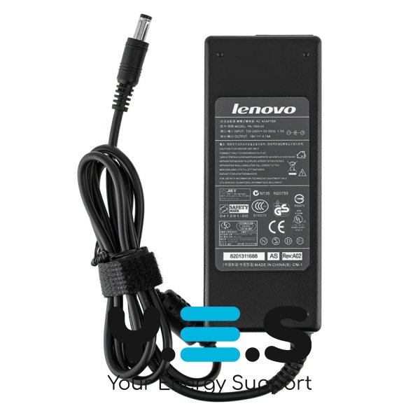 Блок живлення для ноутбуків Lenovo 90W 19V 4.74A (5.5×2.5мм, прямий, чорний, без кабелю) – для G700, B570e, Z580, IdeaPad