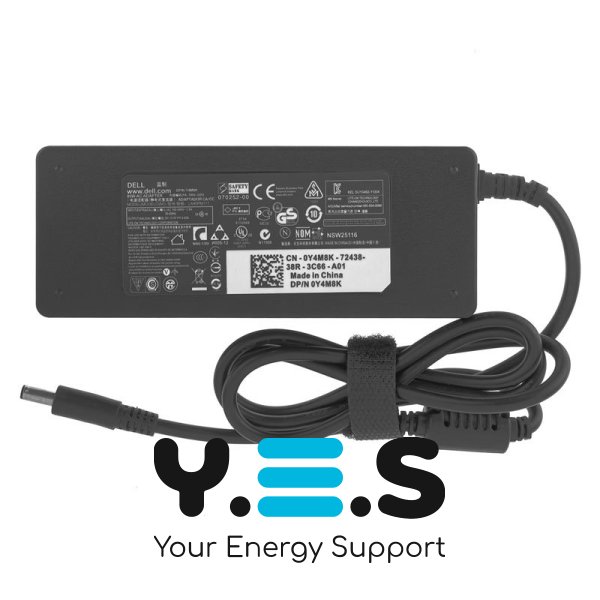 Блок живлення Replacement для ноутбуків Dell Latitude / Inspiron / Vostro — 90W 19.5V 4.62A 4.5×3.0мм PIN, прямокутний розʼєм, чорний, без кабелю