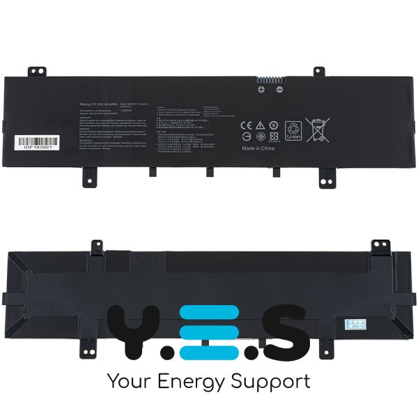 Акумулятор B31N1631 для ASUS VivoBook X505 / F505 — 11.52V, 3653мАг, 42Wh (Чорний)