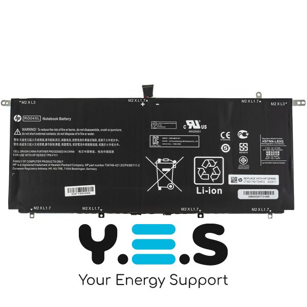 Оригінальна батарея для ноутбука HP Spectre 13-3000, 13-3001TU — 7.5V, 6750mAh, чорна (RG04XL)