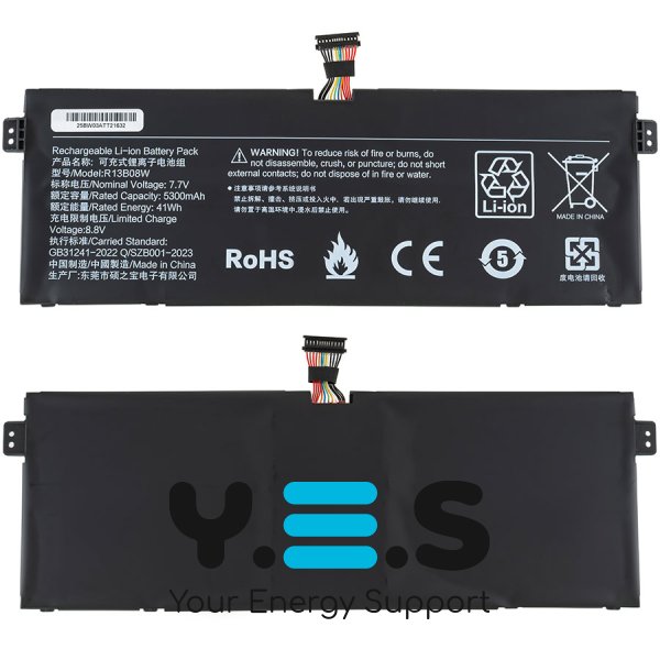 Батарея для ноутбука Xiaomi RedmiBook Air 13 — 7.7V, 5330mAh, 41Wh, чорна (R13B08W)