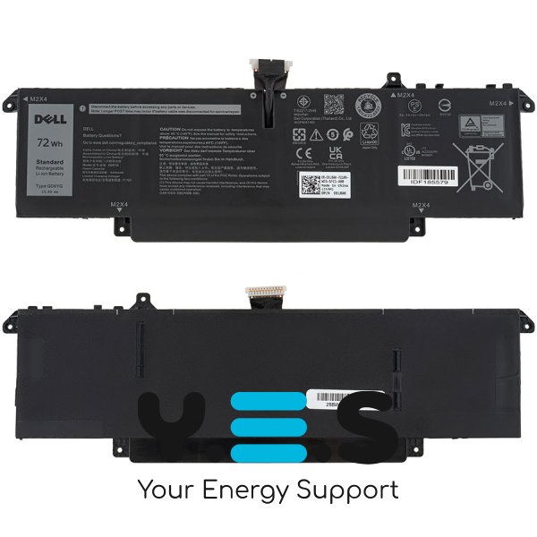 Оригінальна батарея для ноутбука DELL 3N81G (Precision 5490) — 15.4V, 72Wh, чорна