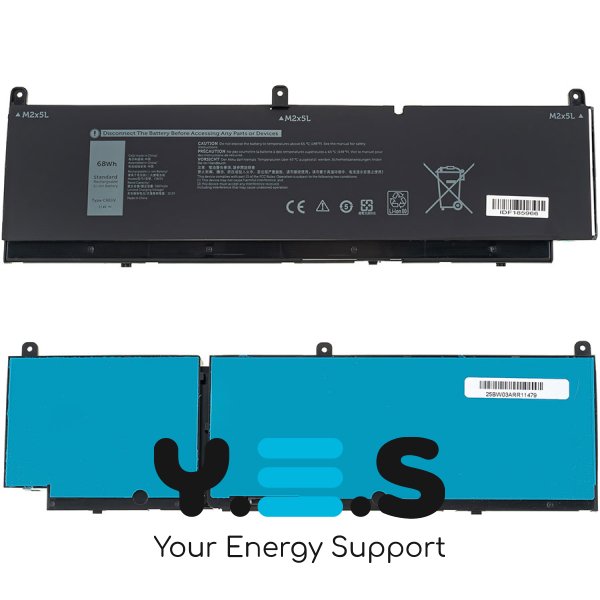 Батарея для ноутбука DELL 17C06 (Precision 7560, 7760, 7550) — 11.4V, 5667mAh, чорна