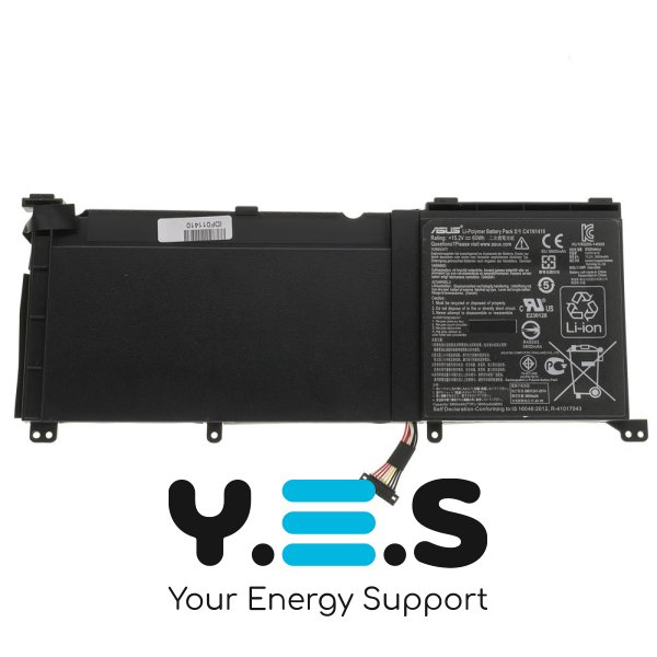 Оригінальна батарея для ноутбука ASUS C41N1416 (ZenBook Pro UX501VW, UX501JW, G501JW) — 15.2V, 3800mAh, 60Wh, чорна