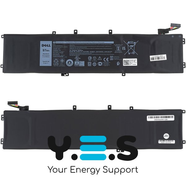 Оригінальна батарея для ноутбука Dell G7 17 7700 — 11.4V, 97Wh, чорна (0W62W6)