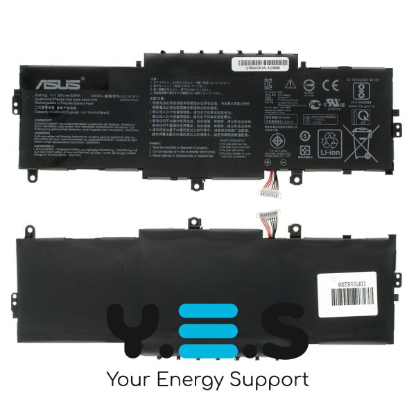 Оригінальна батарея для ноутбука ASUS C31N1811 (ZenBook 14 UX433FA, UX433FN) — 11.55V, 4335mAh, 50Wh, чорна