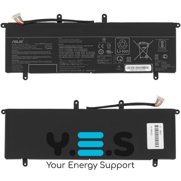 Оригінальна батарея для ноутбука ASUS C41N1901 (ZenBook Duo UX481FA, UX481FL) — 15.4V, 4550mAh, 70Wh, чорна