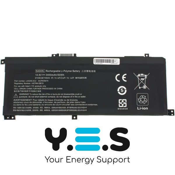 3400mAh 14.8V SA04XL акумулятор для HP ENVY X360 15-dr0003TX 15-ds0000nc 15-ds0000ng 15-ds0000na 15-ds0000ur HSTNN-OB1G L43267-005