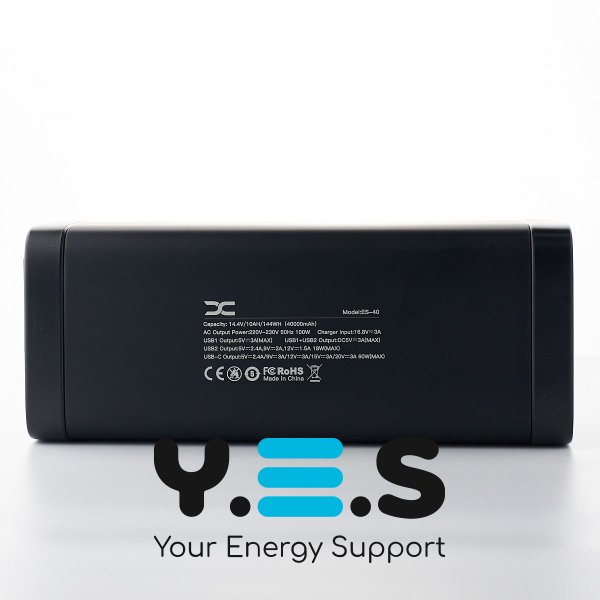Портативна Power Station DC ES-40 (40000 mAh) чорний