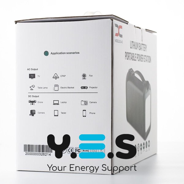 Портативна Power Station DC ES-40 (40000 mAh) чорний