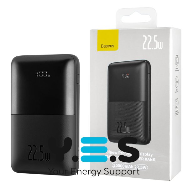 Повербанк Baseus Power Pro Digital Fast Charging Power Bank 20000mAh 22.5W Black (PPBD030001)