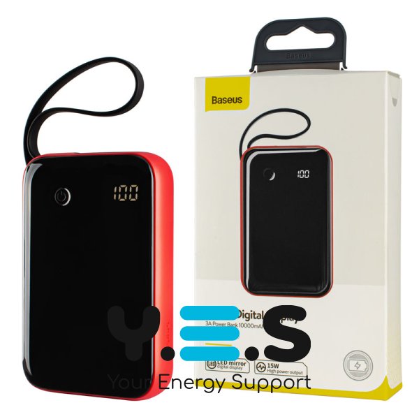 Портативний акумулятор Baseus Power Bank Mini S 10000mAh 15W Lightning Red