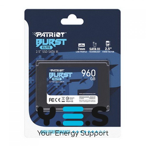 SSD 960GB Patriot Burst Elite 2.5" SATAIII TLC (PBE960GS25SSDR)
