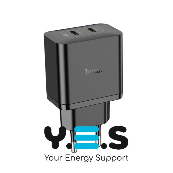 СЗУ блок Hoco N35 PD (2 Type- C) 45W чорний