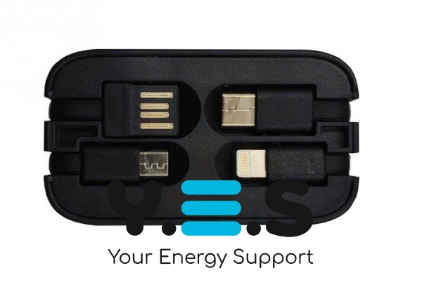 УМБ XO PR142 Power bank з кабелем 30000mAh ( 4 входи 5 виходи ) Чорний