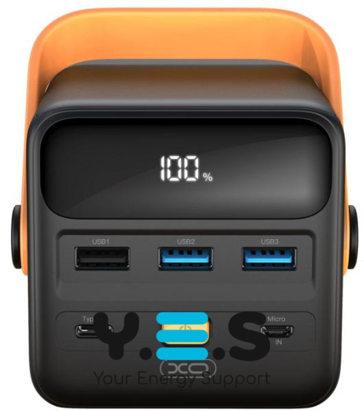 УМБ XO Power Bank 50000mAh PR168 LED Lamp QC&PD3.0 22.5W Black (101715)