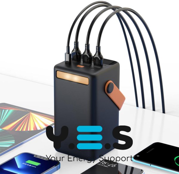 УМБ XO Power Bank 50000mAh PR168 LED Lamp QC&PD3.0 22.5W Black (101715)