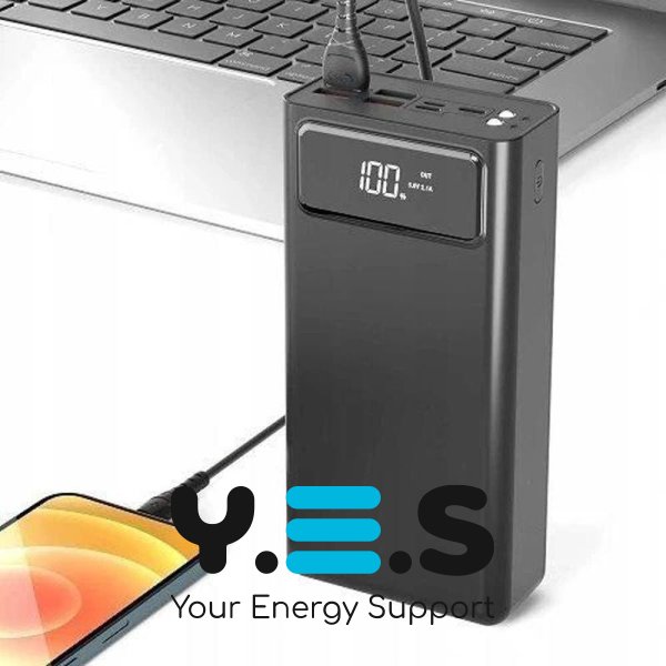 Додаткова батарея Power Bank з ліхтариком XO PR123 30000 mAh Black