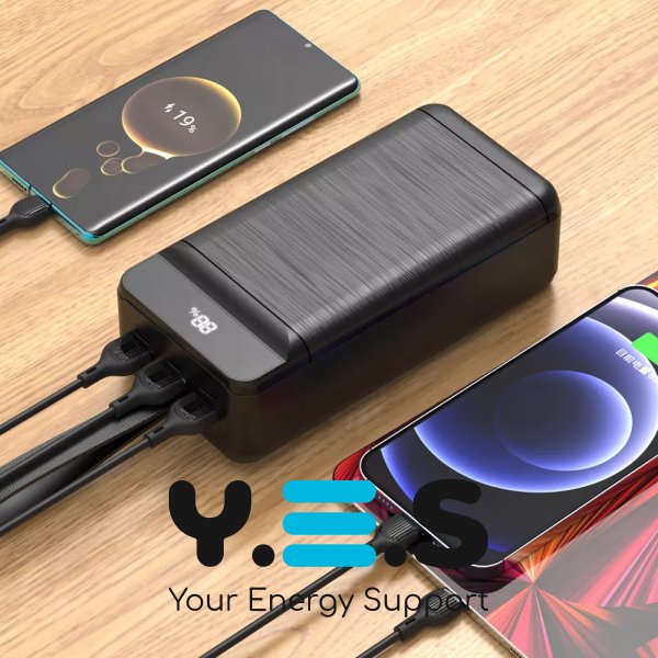 УМБ XO PR158 50000 mAh 20W PD+QC Чорний (1283126558597)