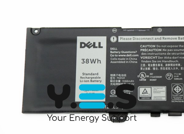 Original 3166mAh 11.4V F62G0 акумулятор для Dell Inspiron 13 7386 2-in-1 5370 7370 7380 7373 Vostro 5370 RPJC3 P91G P83G P87G