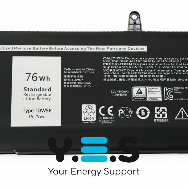 4840mAh 15.2V TDW5P N1WM4 акумулятор для Dell Alienware 13 R3 ALW13C-1738 2508 2718 2738 2838 and 13 R1 R2 QHD ALW13ED-1508 ALW13ER-1708