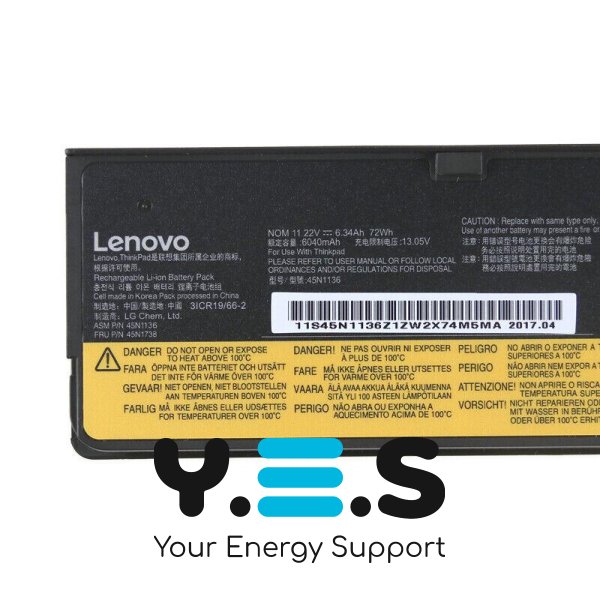 Original 6340mAh 11.22V акумулятор для Lenovo ThinkPad L450 L460 L470 P50S T440s T450 T460 T470P T550 T560 W550s X260 X270 45N1125 45N1128 68+