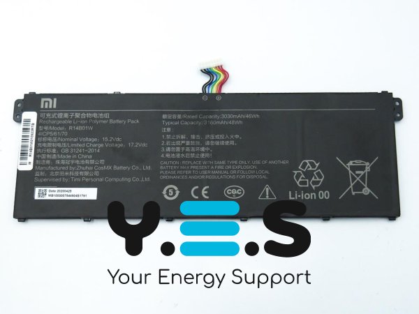 Original 3090mAh 15.2V R14B01W акумулятор для Xiaomi Redmibook 14 16 Inch XMA1901-AA/AG/DG/BB/YN/DJ XMA2002 Ryzen 4500U 4ICP5/6/70 R14BO1W