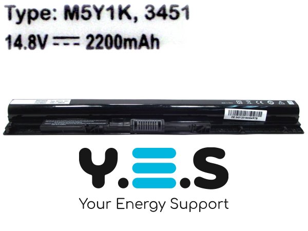 2200mAh 14.8 M5Y1K акумулятор для Dell Inspiron 15: 3451, 3551, 3558, 5558, 5758. Inspiron 17-5755. Inspiron 14: 3458, 5451, 5458. Vostro: 3458, 3558, 3559, 3451, 3459, 3551