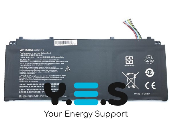 4350mAh 11.1V AP15O5L AP15O3K акумулятор для Acer Spin 5 SP513-52N,Aspire S13 S5-371 CB5-312T,SWIFT 1 SF114 SF514 SF515 TRITON 700 N17W6 N16C4 (БЕЗ ВУШОК)