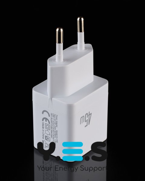 Мережевий зарядний пристрій DC 2в1 Lightning PD/45W (CA-F09) білий