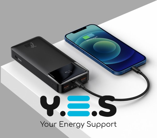 Power bank Baseus Bipow Digital Display , 20000mAh, 20W, Чорний PPBD050501