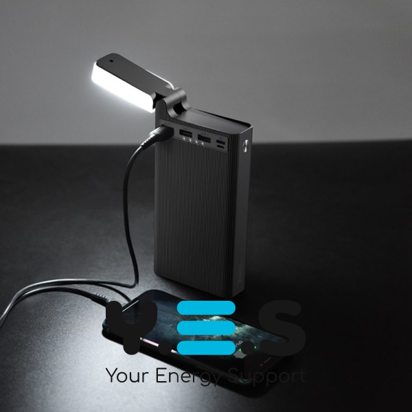 Power bank Hoco J62 30000 mAh з настольною лампою чорний