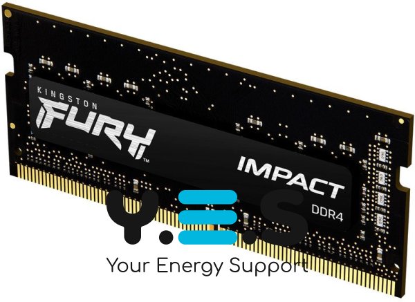 Оперативна пам'ять So-DIMM DDR4 16Gb 3200Mhz Kingston Fury 16384MB PC4-25600 Impact Black (KF432S20IB/16) 1.2V
