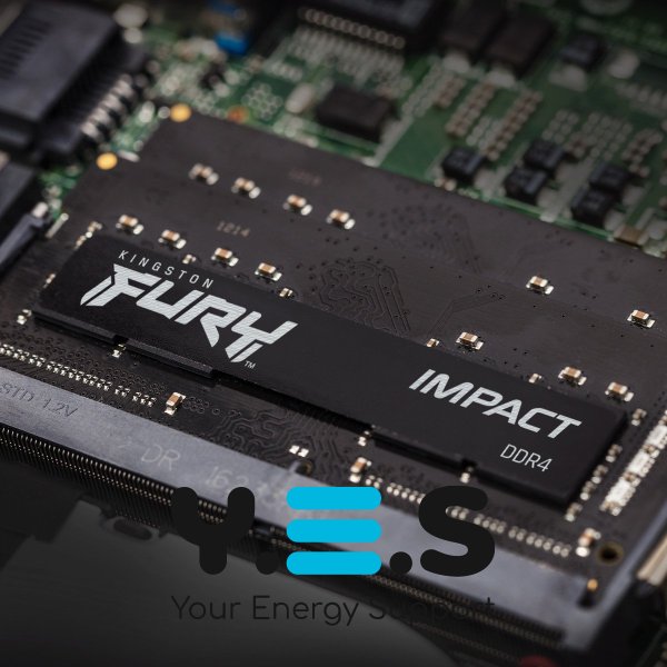 Оперативна пам'ять So-DIMM DDR4 16Gb 3200Mhz Kingston Fury 16384MB PC4-25600 Impact Black (KF432S20IB/16) 1.2V