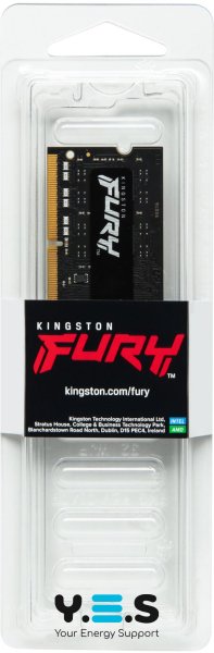 Оперативна пам'ять So-DIMM DDR4 16Gb 3200Mhz Kingston Fury 16384MB PC4-25600 Impact Black (KF432S20IB/16) 1.2V