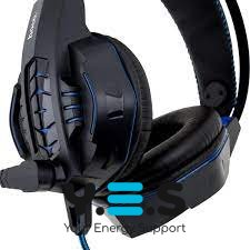 Дротові навушники Hoco W102 Cool tour з мікрофоном та LED підсвічуванням (Синій)