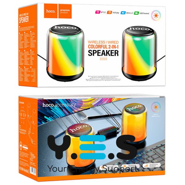 Bluetooth Колонка Hoco BS56 Colorful 2in1 Black