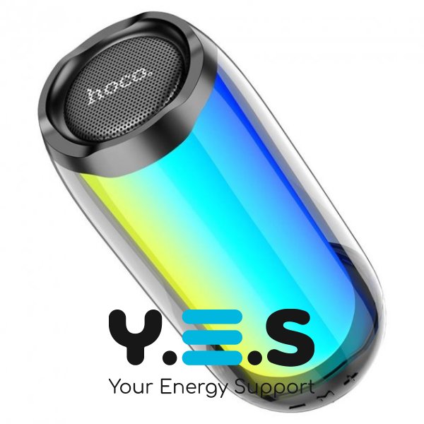 Бездротова колонка Hoco HC18 зі світломузикою чорна