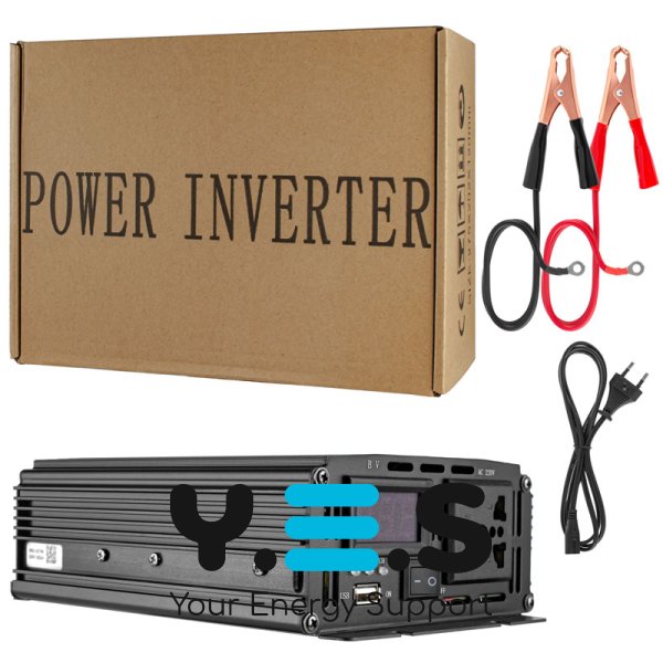 Інвертор Belttt 500W, 12V, 8A (пікова потужність 1000W) модифікована синусоїда, з функцією зарядки