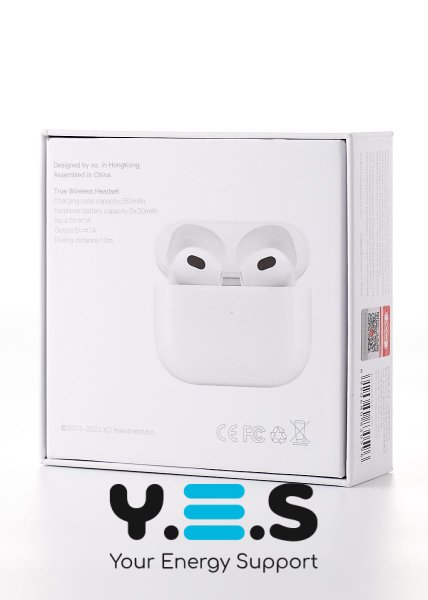 Гарнітура Bluetooth XO (EF41) з сенсором та бездр.зарядкою білий